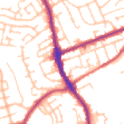 Daytime road noise heatmap for DY8 4DE