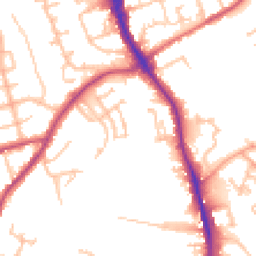 Daytime road noise heatmap for DY8 4DZ