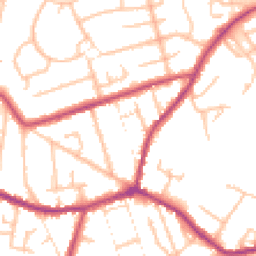 Daytime road noise heatmap for DY8 4NW