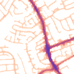 Daytime road noise heatmap for DY8 4YJ