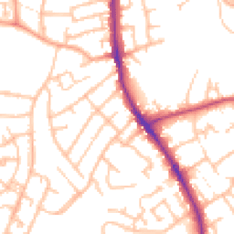 Daytime road noise heatmap for DY8 5AP