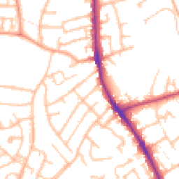 Daytime road noise heatmap for DY8 5BB