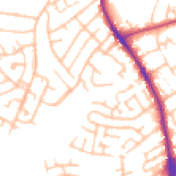 Daytime road noise heatmap for DY8 5BD
