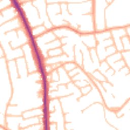 Daytime road noise heatmap for DY8 5BF