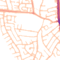 Daytime road noise heatmap for DY8 5BT