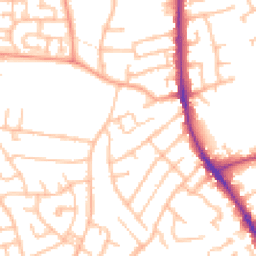 Daytime road noise heatmap for DY8 5BW