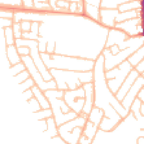 Daytime road noise heatmap for DY8 5DF