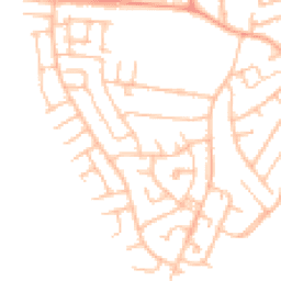 Daytime road noise heatmap for DY8 5EG