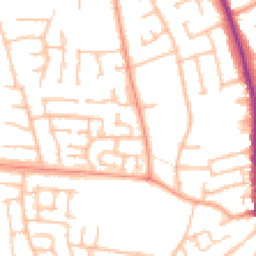 Daytime road noise heatmap for DY8 5NL