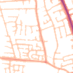 Daytime road noise heatmap for DY8 5PA