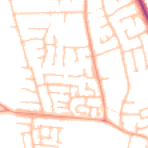 Daytime road noise heatmap for DY8 5PT