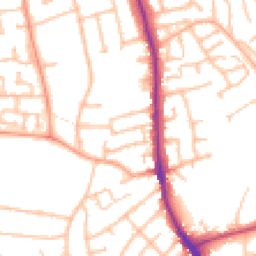 Daytime road noise heatmap for DY8 5QW
