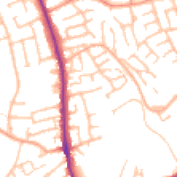 Daytime road noise heatmap for DY8 5QY