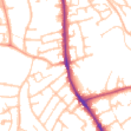 Daytime road noise heatmap for DY8 5RT