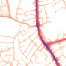 Daytime road noise heatmap for DY8 5RX