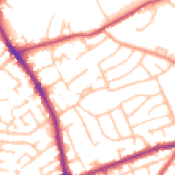 Daytime road noise heatmap for DY8 5UW