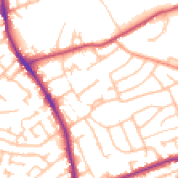 Daytime road noise heatmap for DY8 5YP