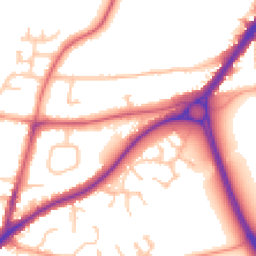 Daytime road noise heatmap for DY9 0AP