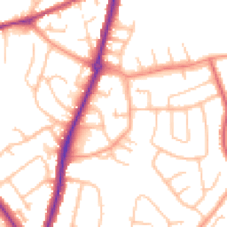 Daytime road noise heatmap for DY9 0AW