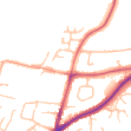 Daytime road noise heatmap for DY9 0DR