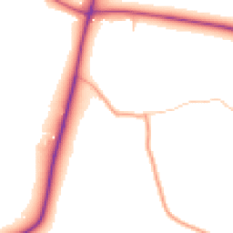 Daytime road noise heatmap for DY9 0EG