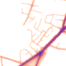 Daytime road noise heatmap for DY9 0GH