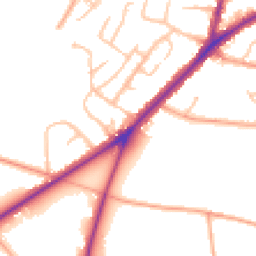 Daytime road noise heatmap for DY9 0LG