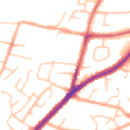 Daytime road noise heatmap for DY9 0NA