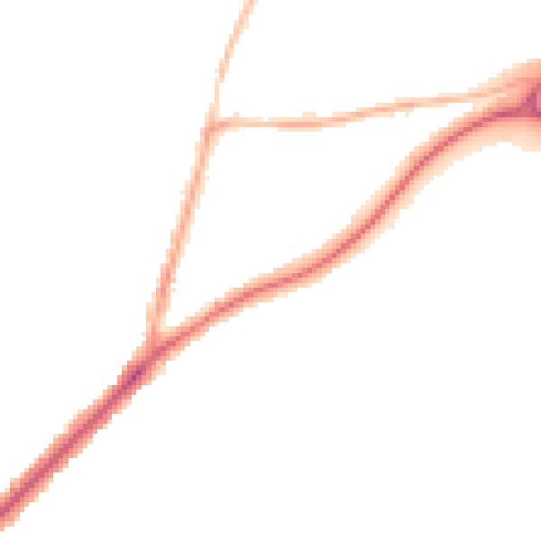 Night-time road noise heatmap for DY9 0PZ