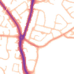 Daytime road noise heatmap for DY9 0TT