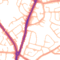 Daytime road noise heatmap for DY9 0UA