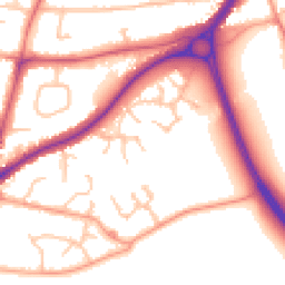 Daytime road noise heatmap for DY9 0WE