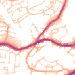 Daytime road noise heatmap for DY9 7AY
