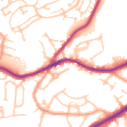 Daytime road noise heatmap for DY9 7BD