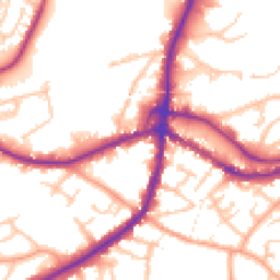 Daytime road noise heatmap for DY9 7DG