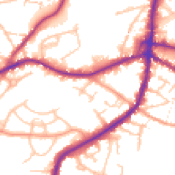 Daytime road noise heatmap for DY9 7DR