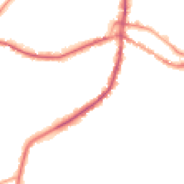 Night-time road noise heatmap for DY9 7EG