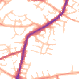 Daytime road noise heatmap for DY9 7EU