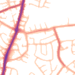 Daytime road noise heatmap for DY9 7JW