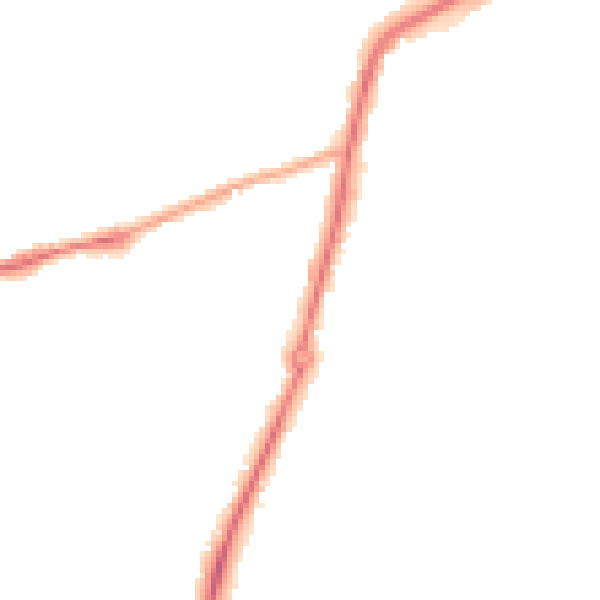 Night-time road noise heatmap for DY9 7LA