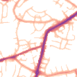 Daytime road noise heatmap for DY9 7LR