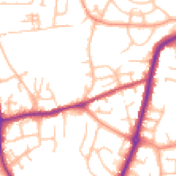 Daytime road noise heatmap for DY9 7LU