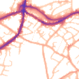 Daytime road noise heatmap for DY9 8AJ