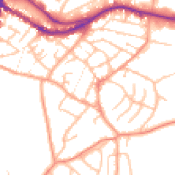 Daytime road noise heatmap for DY9 8BB