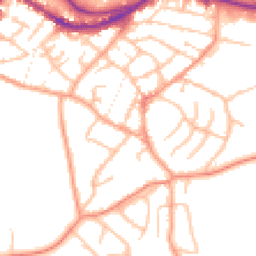 Daytime road noise heatmap for DY9 8BD