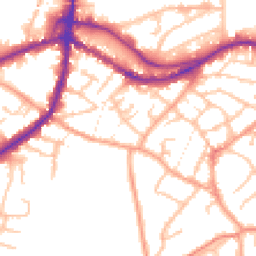 Daytime road noise heatmap for DY9 8BJ