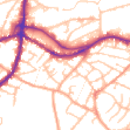 Daytime road noise heatmap for DY9 8BS