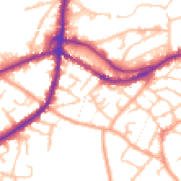 Daytime road noise heatmap for DY9 8BT