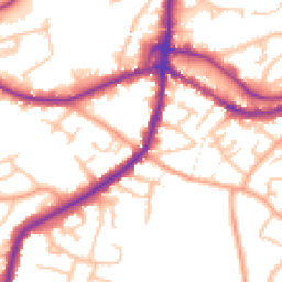 Daytime road noise heatmap for DY9 8DD