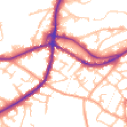 Daytime road noise heatmap for DY9 8DF